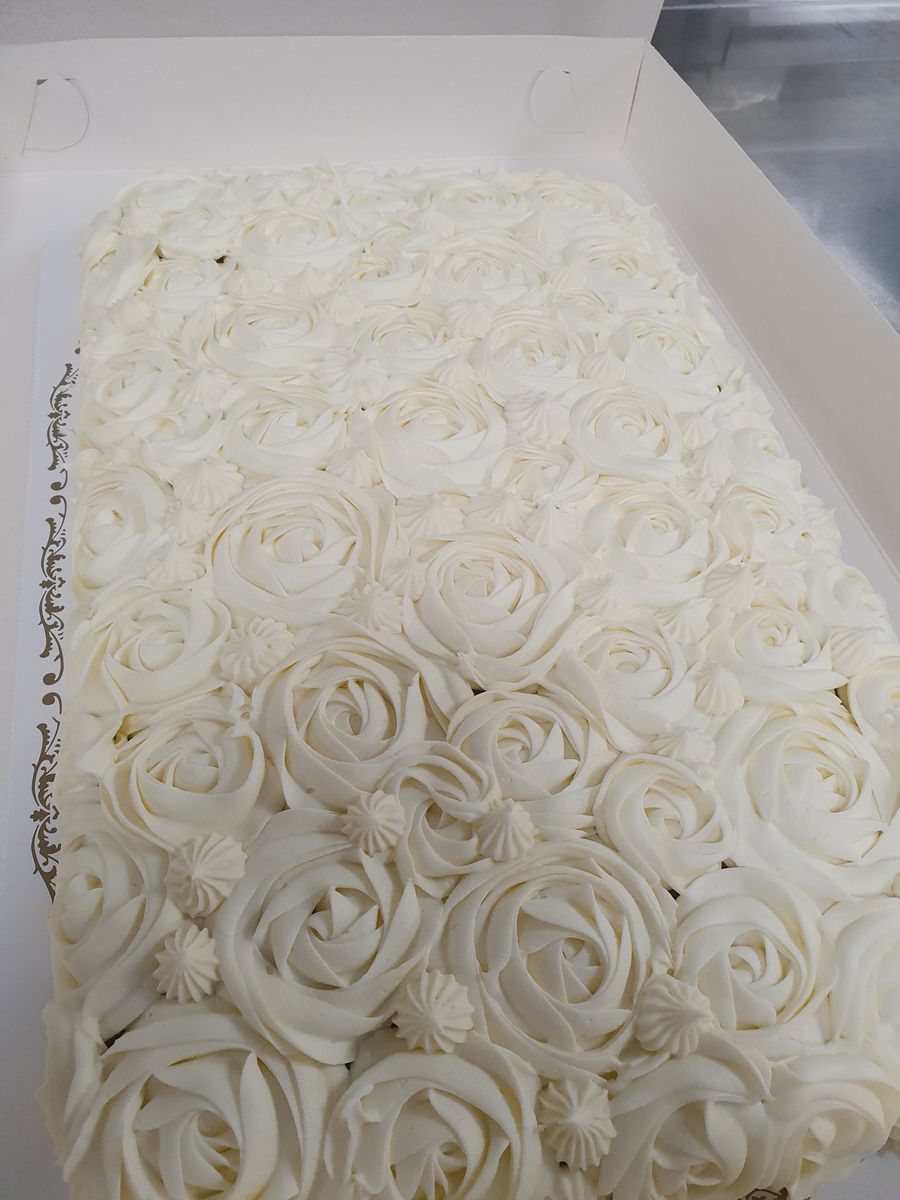 Rosepyntet gulrotkake, langpanne